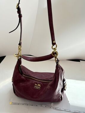 Maroon Vintage Coach Crossbody Bag